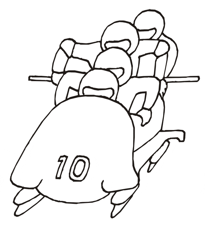 Free Printable Bobsled Sheet coloring page for kids of all ages. Bobsled coloring pages are a fun way for kids of all ages to develop creativity,