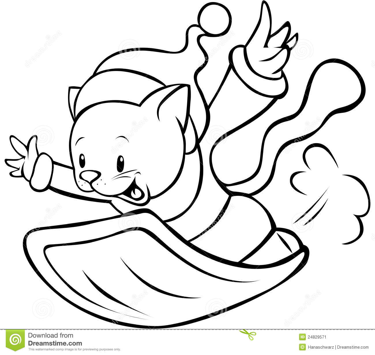 Free Printable Cat cartoon Bobsled coloring page for kids of all ages. Bobsled coloring pages are a fun way for kids of all ages to develop creativity,