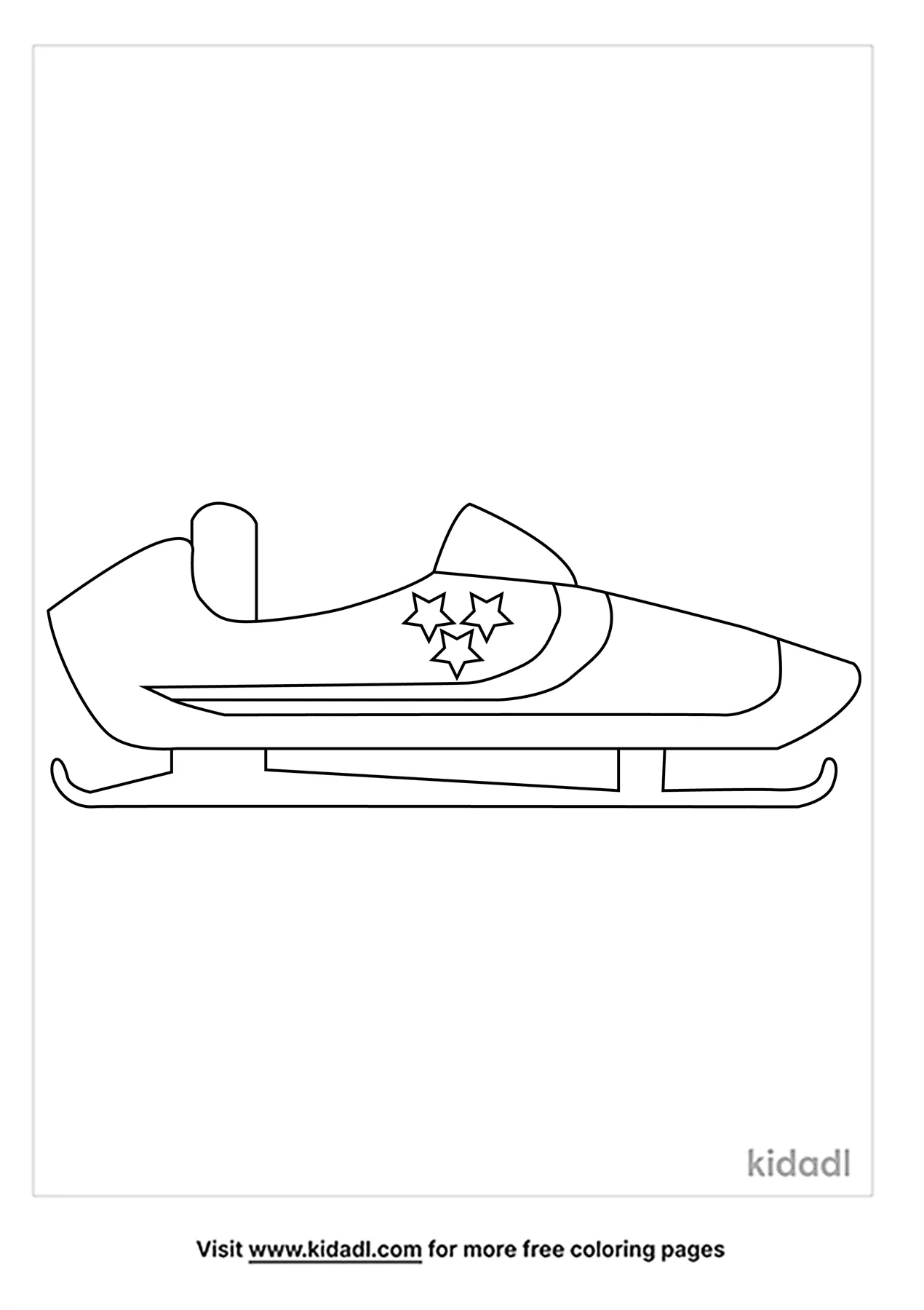 Free Printable Happy Bobsled coloring page for kids of all ages. Bobsled coloring pages are a fun way for kids of all ages to develop creativity,