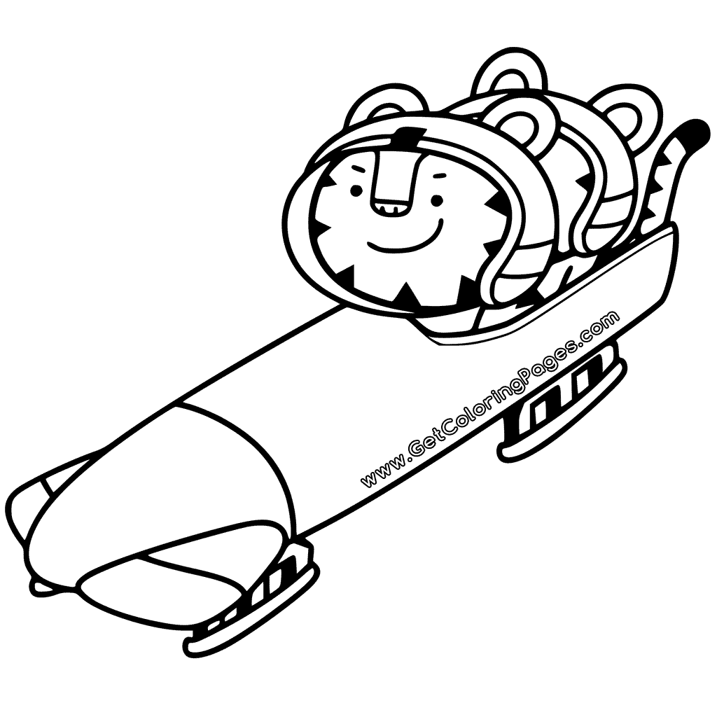 Free Printable Bobsled For Kid coloring page for kids of all ages. Bobsled coloring pages are a fun way for kids of all ages to develop creativity,