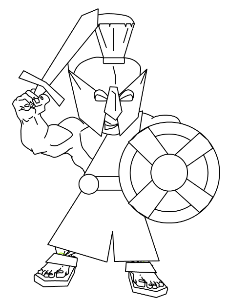 Free Printable Warrior Greek to Print coloring page for kids of all ages. Boom Beach coloring pages are a fun way for kids of all ages to develop creativity,