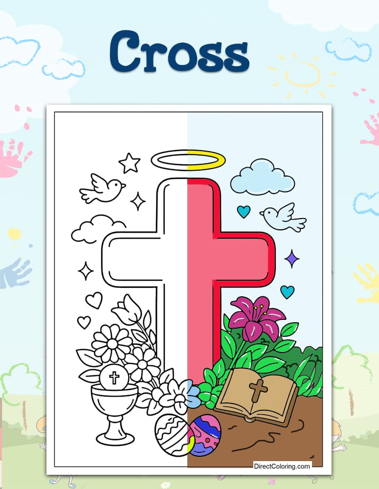 Cross Coloring Pages