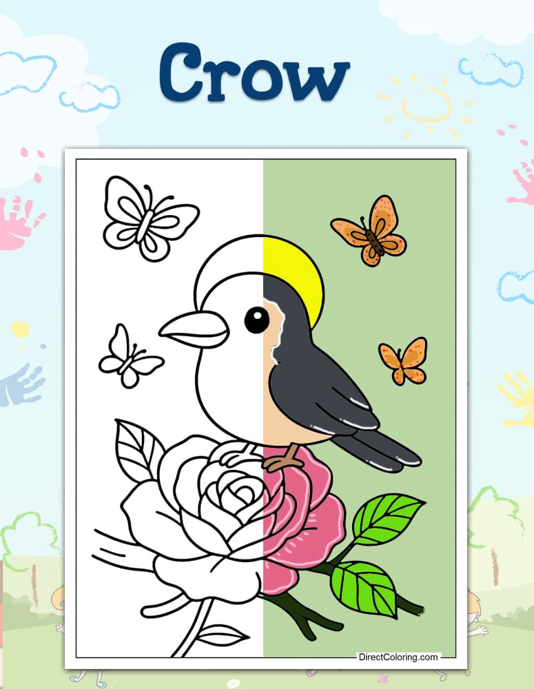 Crow Coloring Pages