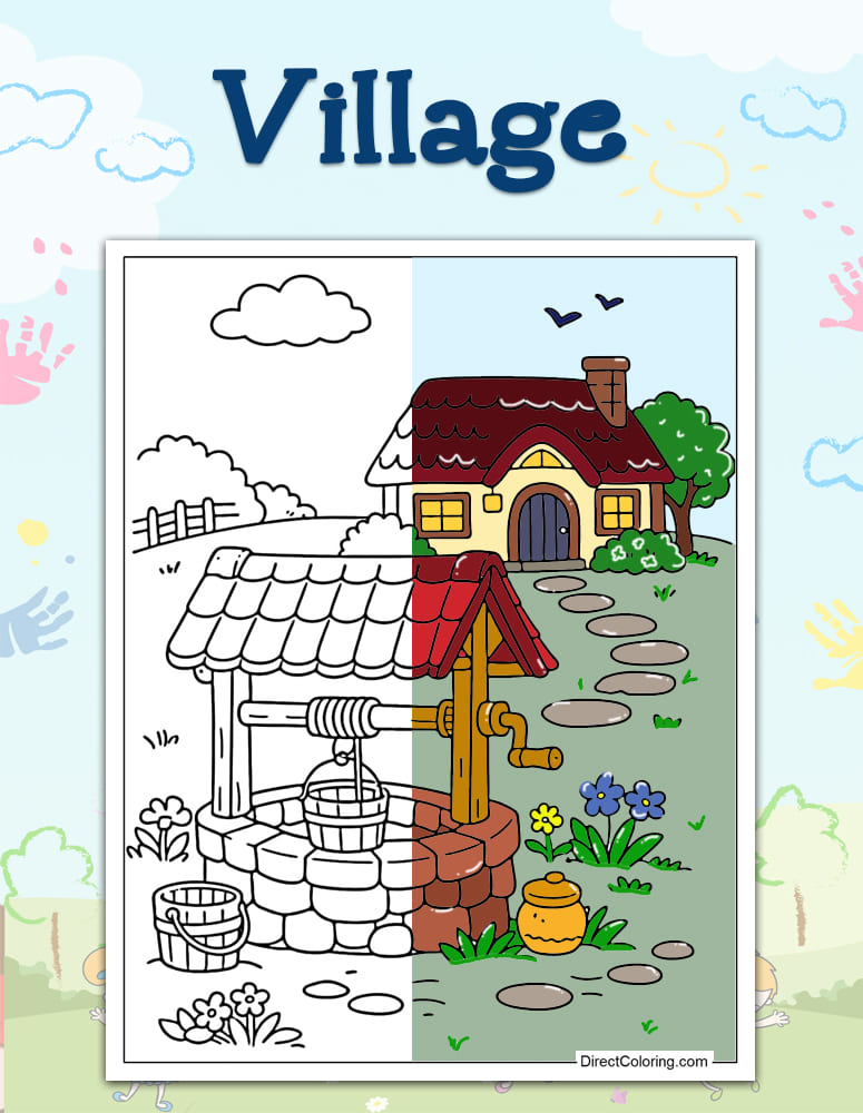 Village Coloring Pages
