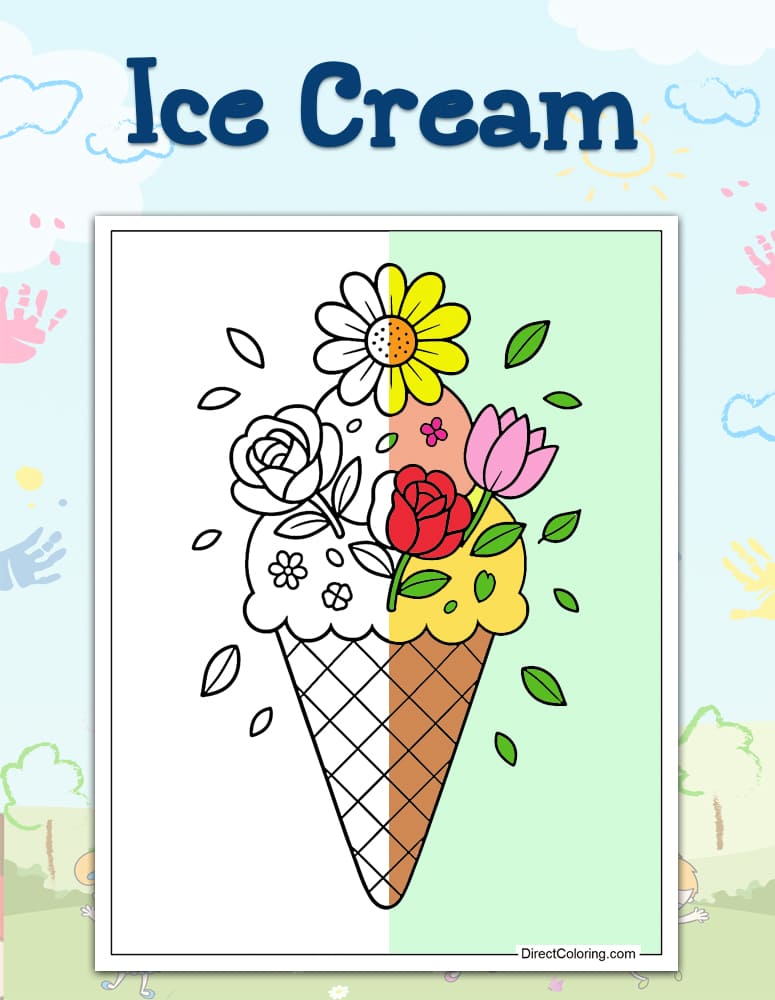 Ice Cream Coloring Pages
