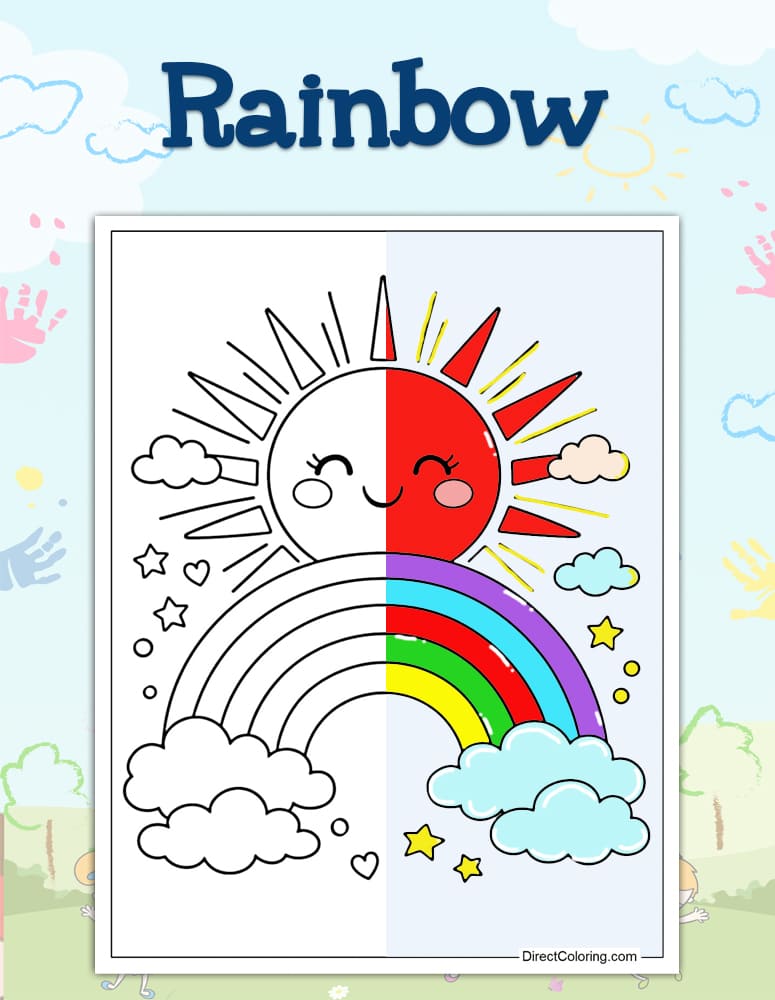 Rainbow Coloring Pages