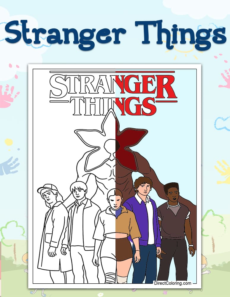 Stranger Things Coloring Pages