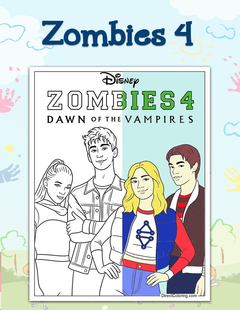Zombies 4 Coloring Pages