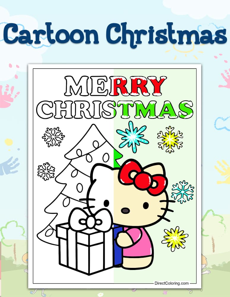 Cartoon Christmas Coloring Pages Cartoon Christmas Coloring Pages