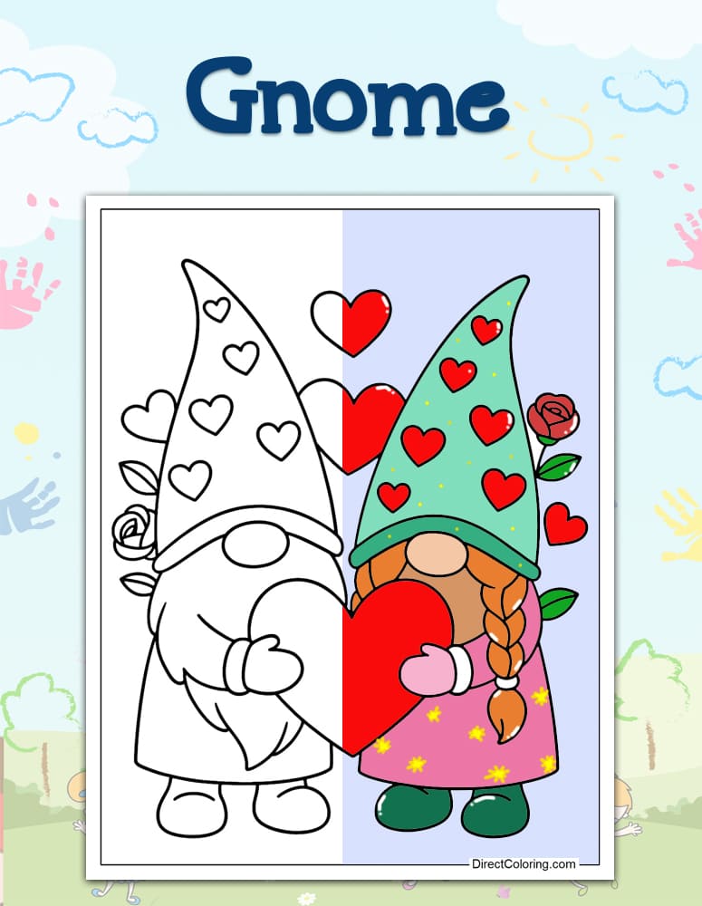 Gnome Coloring Pages