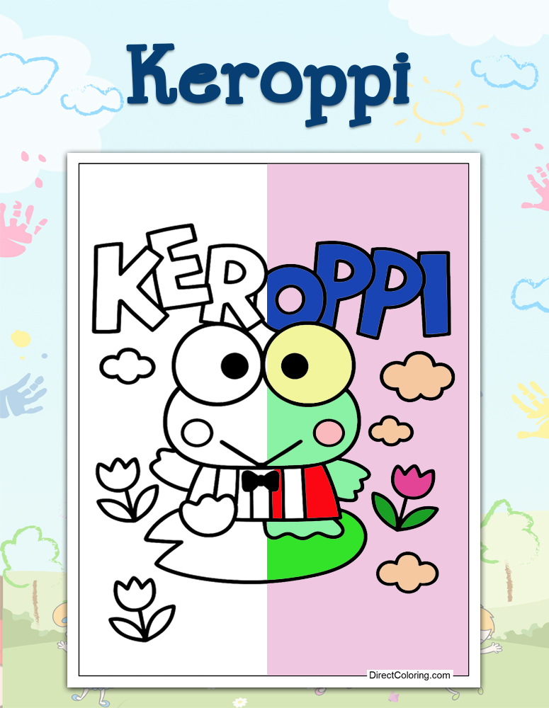 Keroppi Coloring Pages Free PDF - Keroppi%20coloring%20pages