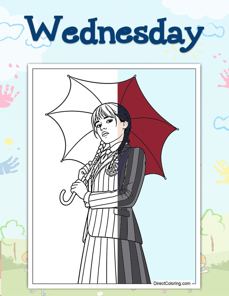 Wednesday Coloring Pages