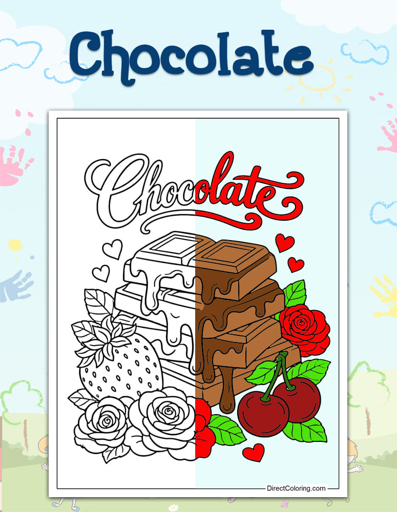 Chocolate Coloring Pages
