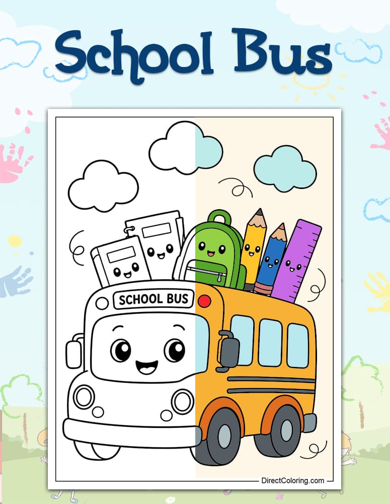 School Bus Coloring Pages