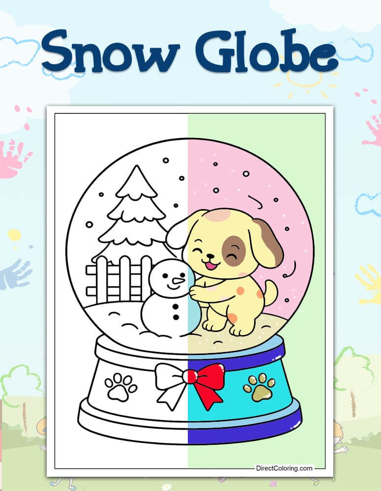 Snow Globe Coloring Pages Snow Globe Coloring Pages