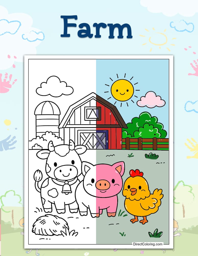 Farm Coloring Pages