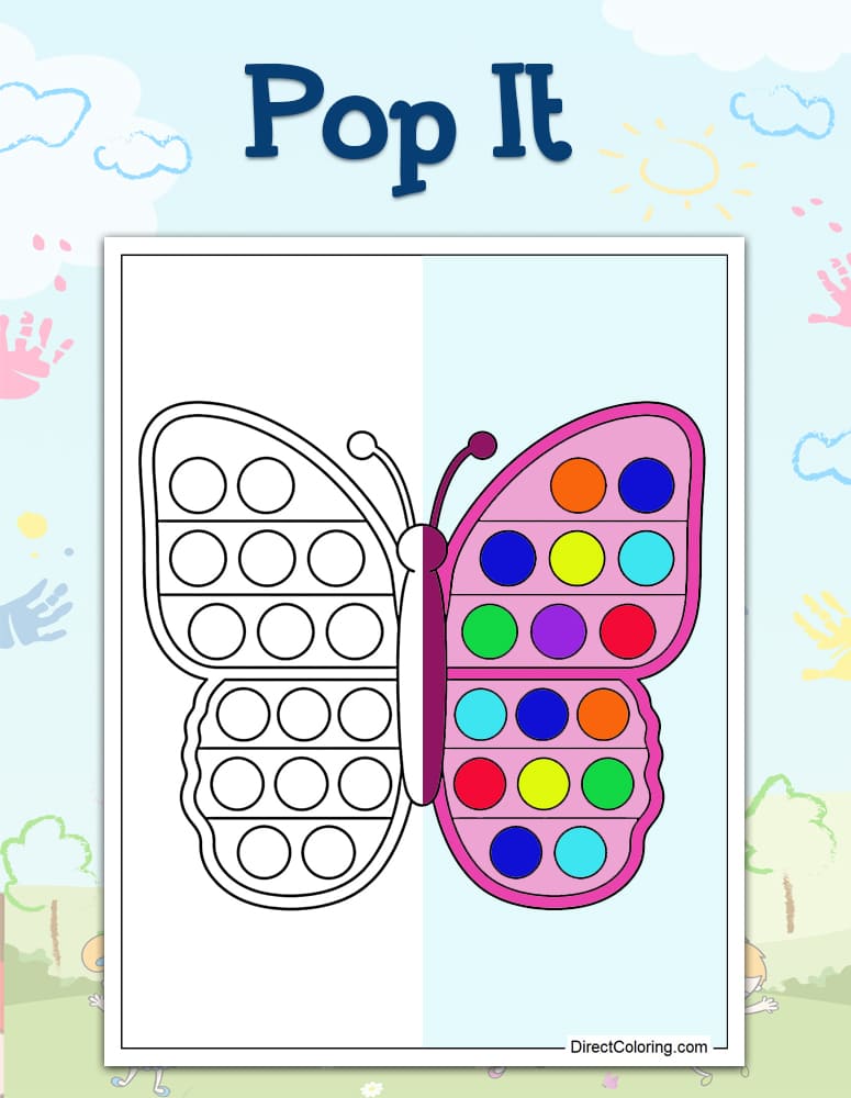 Pop It Coloring Pages