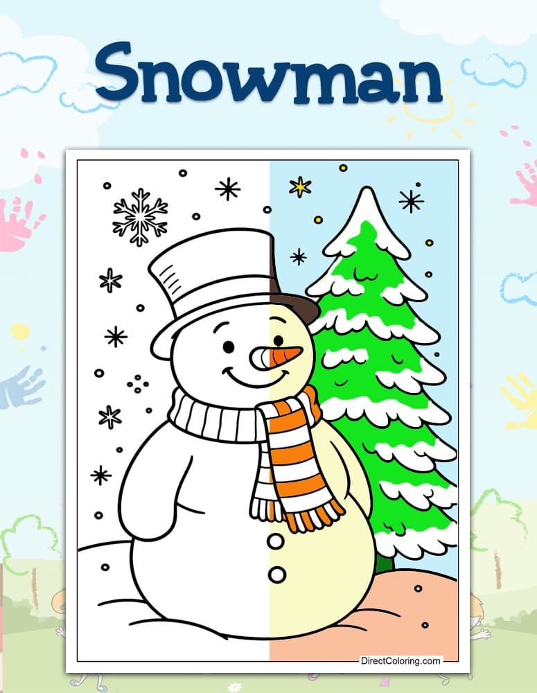 Snowman Coloring Pages Snowman Coloring Pages
