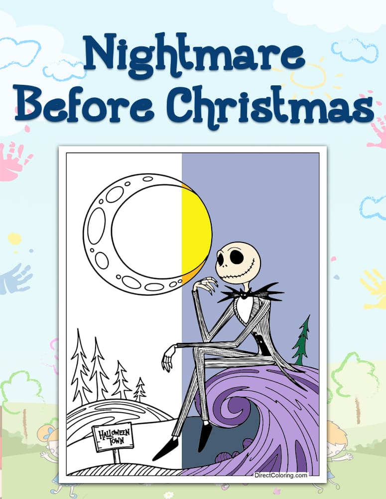 Nightmare Before Christmas Coloring Pages