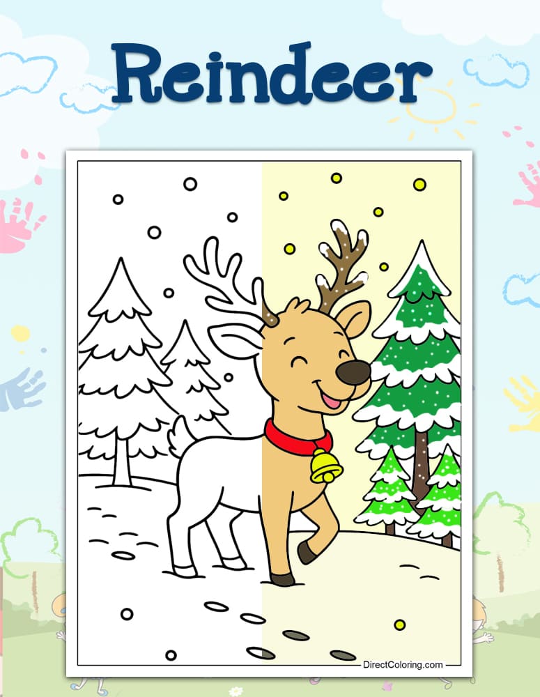 Reindeer Coloring Pages