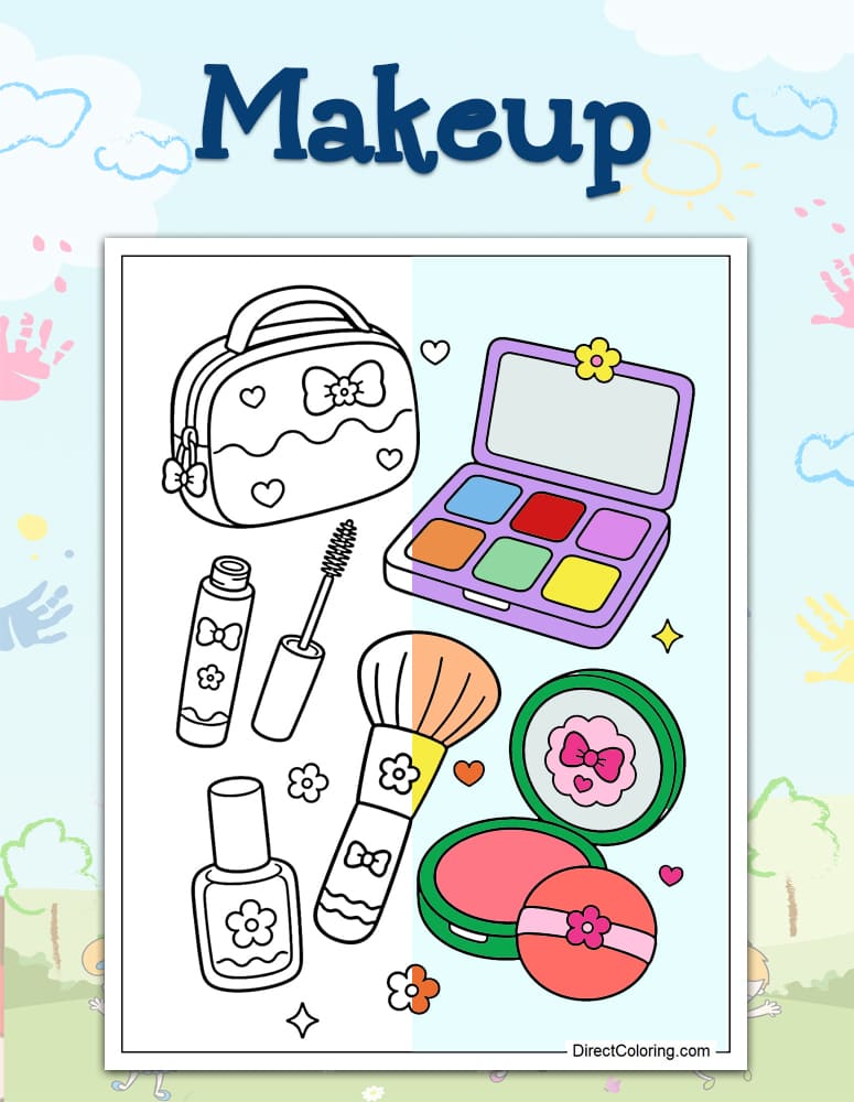 Makeup Coloring Pages