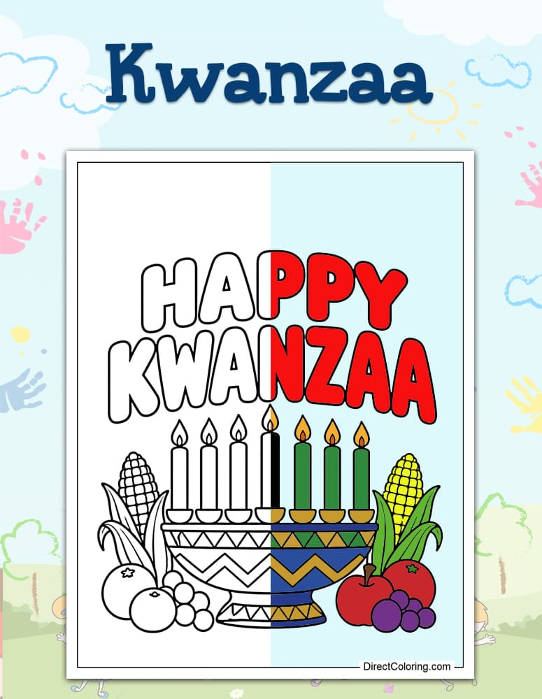 Kwanzaa Coloring Pages (Free Printable PDFs)