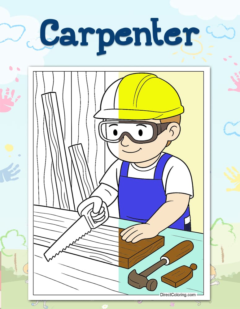 Carpenter Coloring Pages