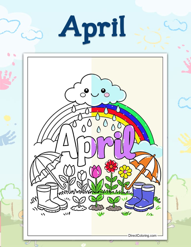 April Coloring Pages