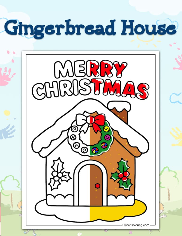 Gingerbread House Coloring Pages Gingerbread House Coloring Pages