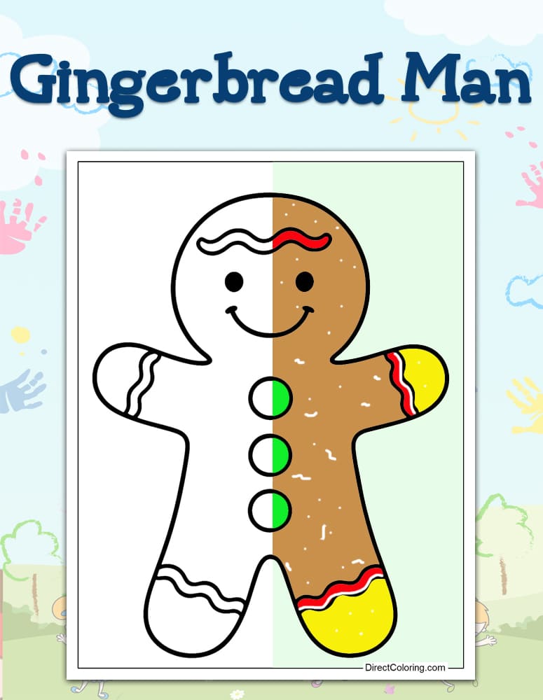 Gingerbread Man Coloring Pages
