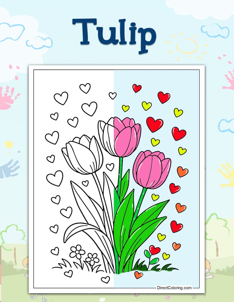 Tulip Coloring Pages