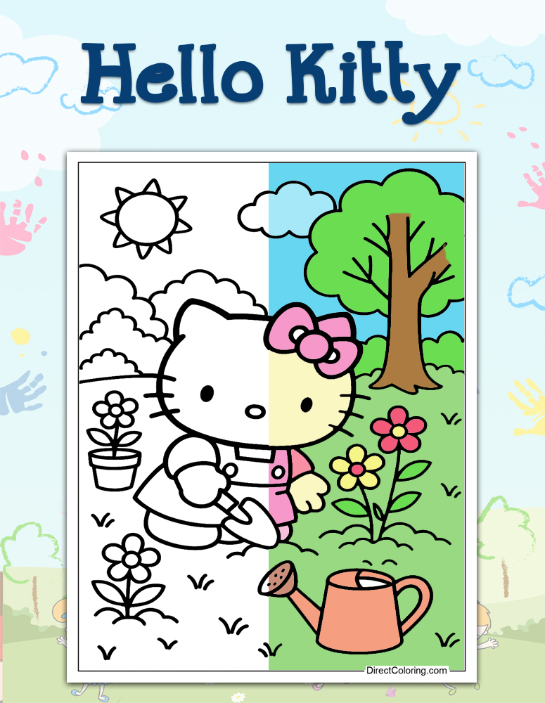 Hello Kitty Coloring Pages