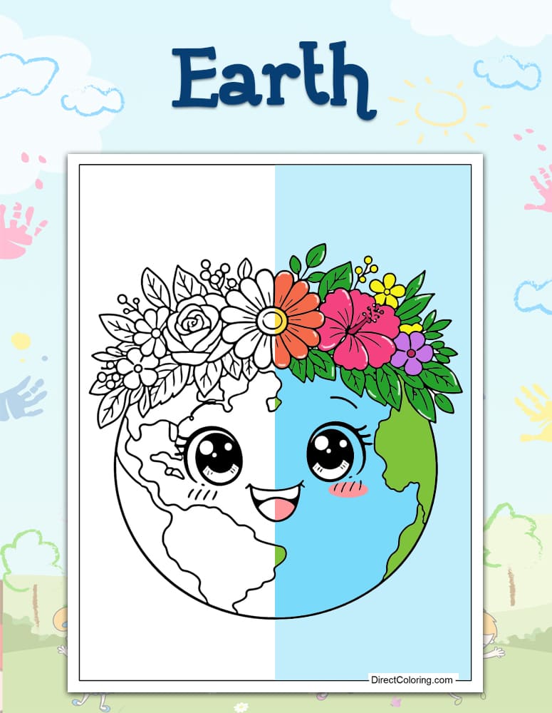 Earth Coloring Pages