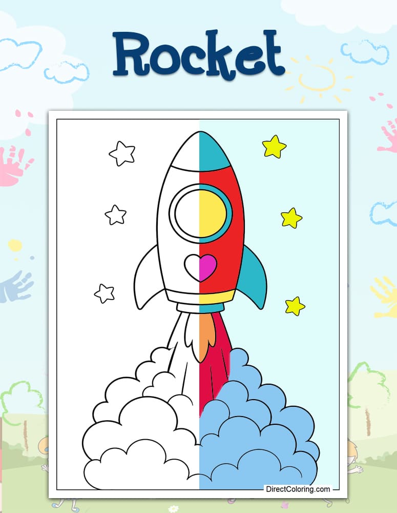 Rocket Coloring Pages