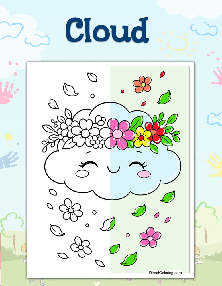 Cloud Coloring Pages