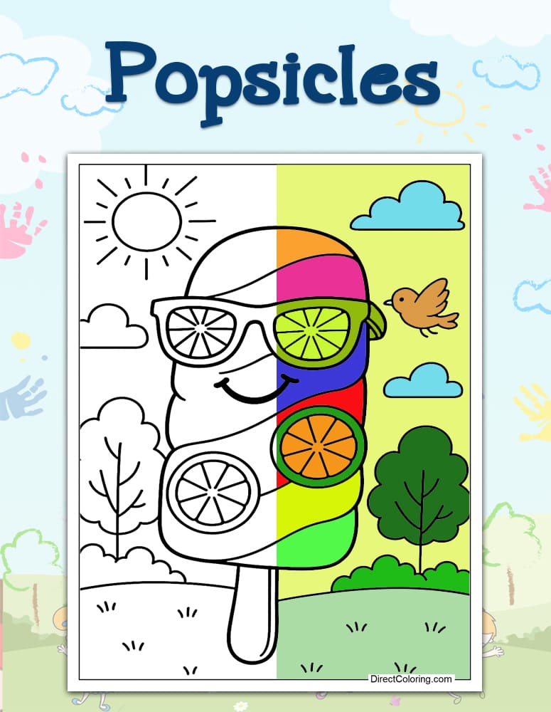 Popsicles Coloring Pages