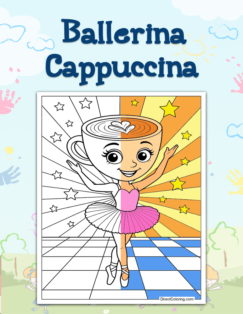 Ballerina Cappuccina Coloring Pages