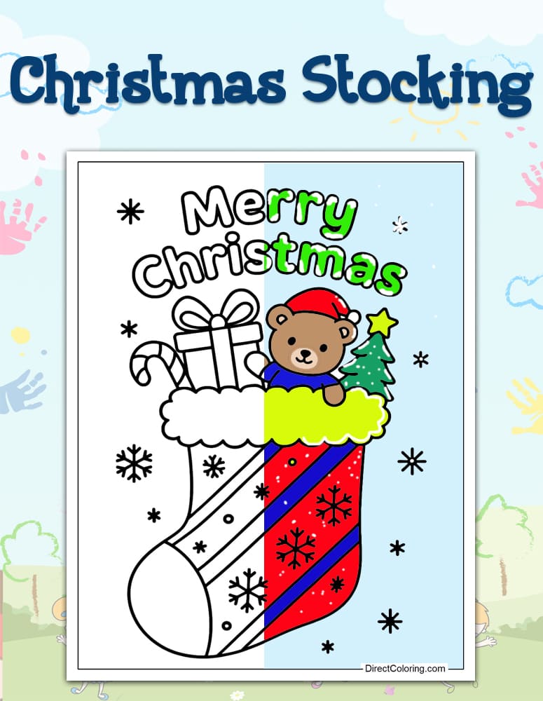 Christmas Stocking Coloring Pages Christmas Stocking Coloring Pages