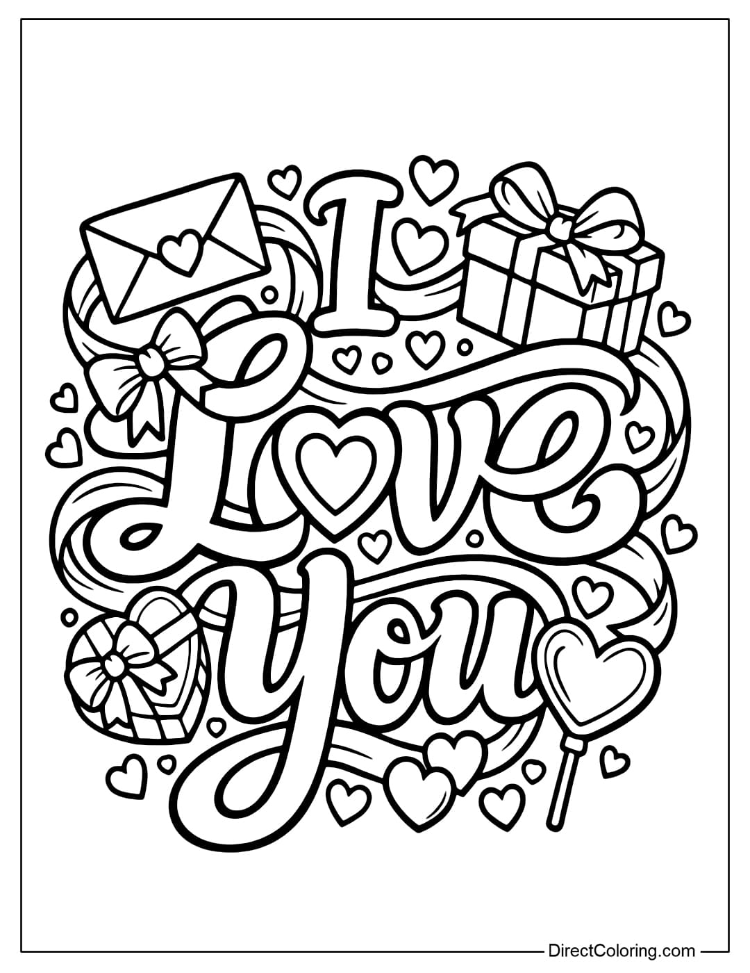 coloring page for the words 