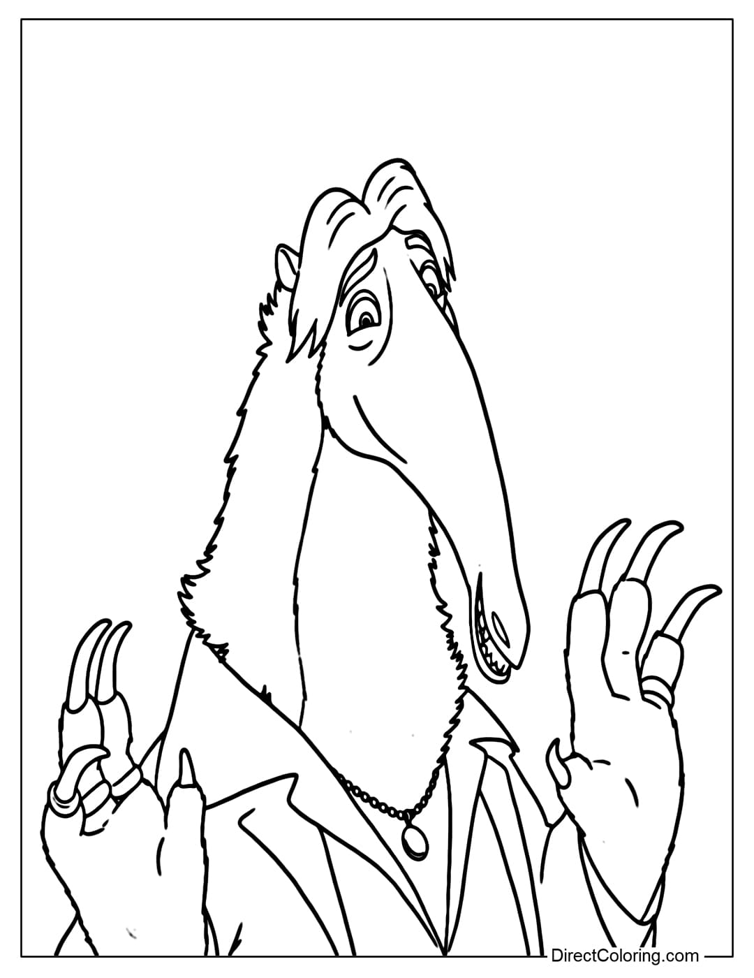 Antony Sootley's coloring page features a charming gesture, friendly smile, and polite demeanor.