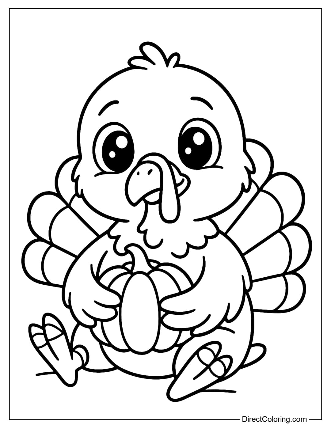 Adorable Turkey Coloring Page turkey coloring pages - free pdf to download and print
