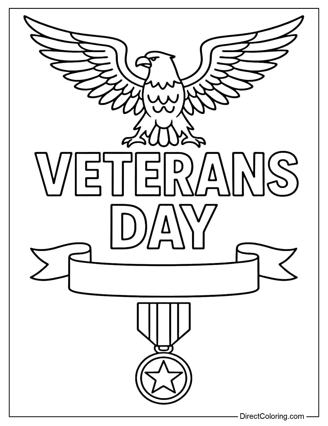 Coloring page with the words 