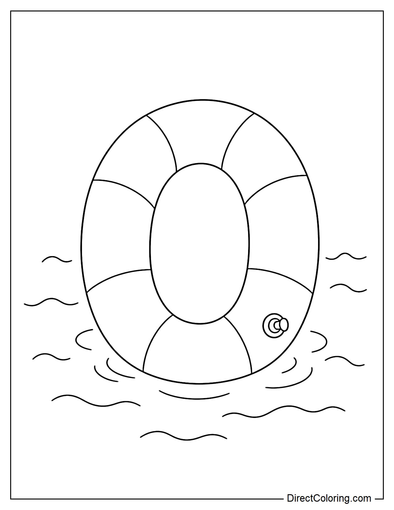 Number 0 is designed like a round floating buoy on the water, with a few simple ripples around it.