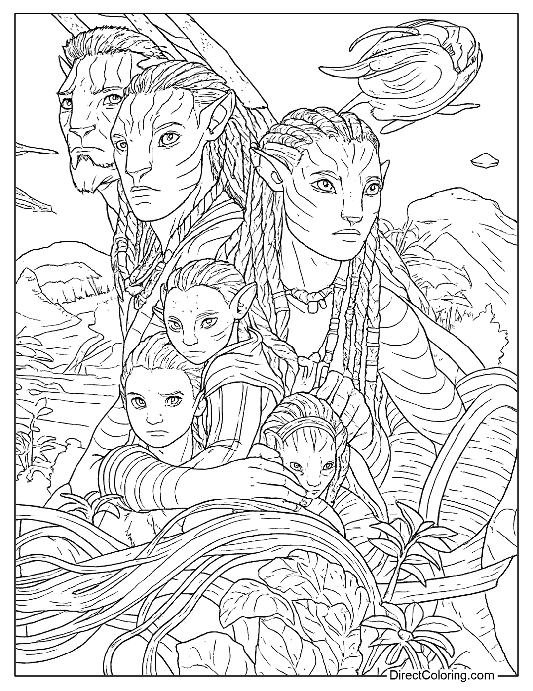 Free Avatar 3 Fire and Ash Coloring Page
