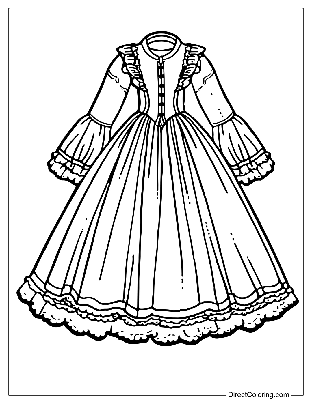 Printable Dress Coloring Page