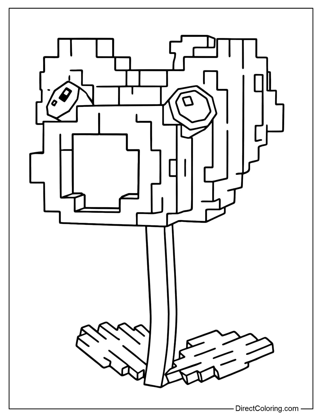 Strawberry Coloring Page in Plants vs Brainrots Roblox Game.