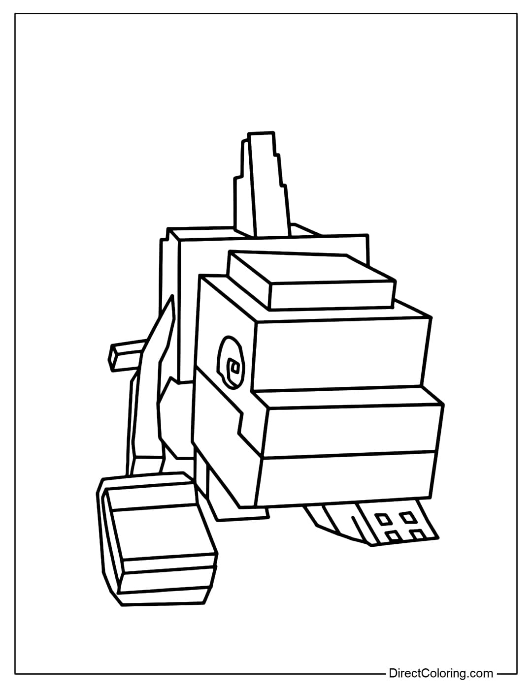 Orcalero Orcala coloring page in the game Plants vs Brainrots Roblox.