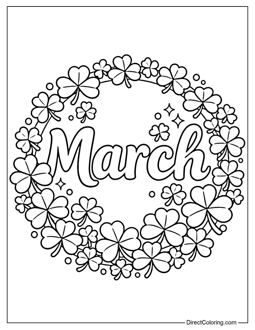 Coloring page of the word 