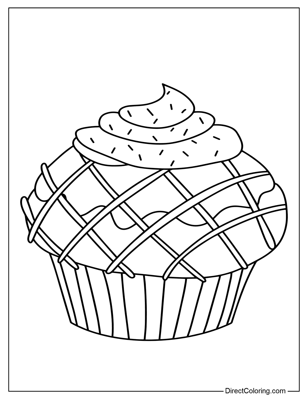 Free Cupcake Coloring Sheet