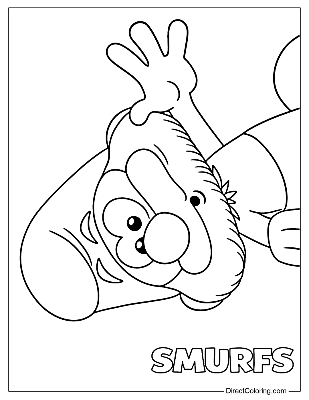 Smurfs Coloring Page Papa Smurf